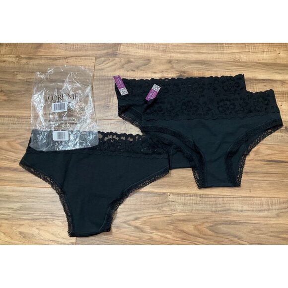 NWT Adore Me Black Colline High Waisted Lace Panties  3- Pack  Size: 12-14  Larg - Picture 3 of 7